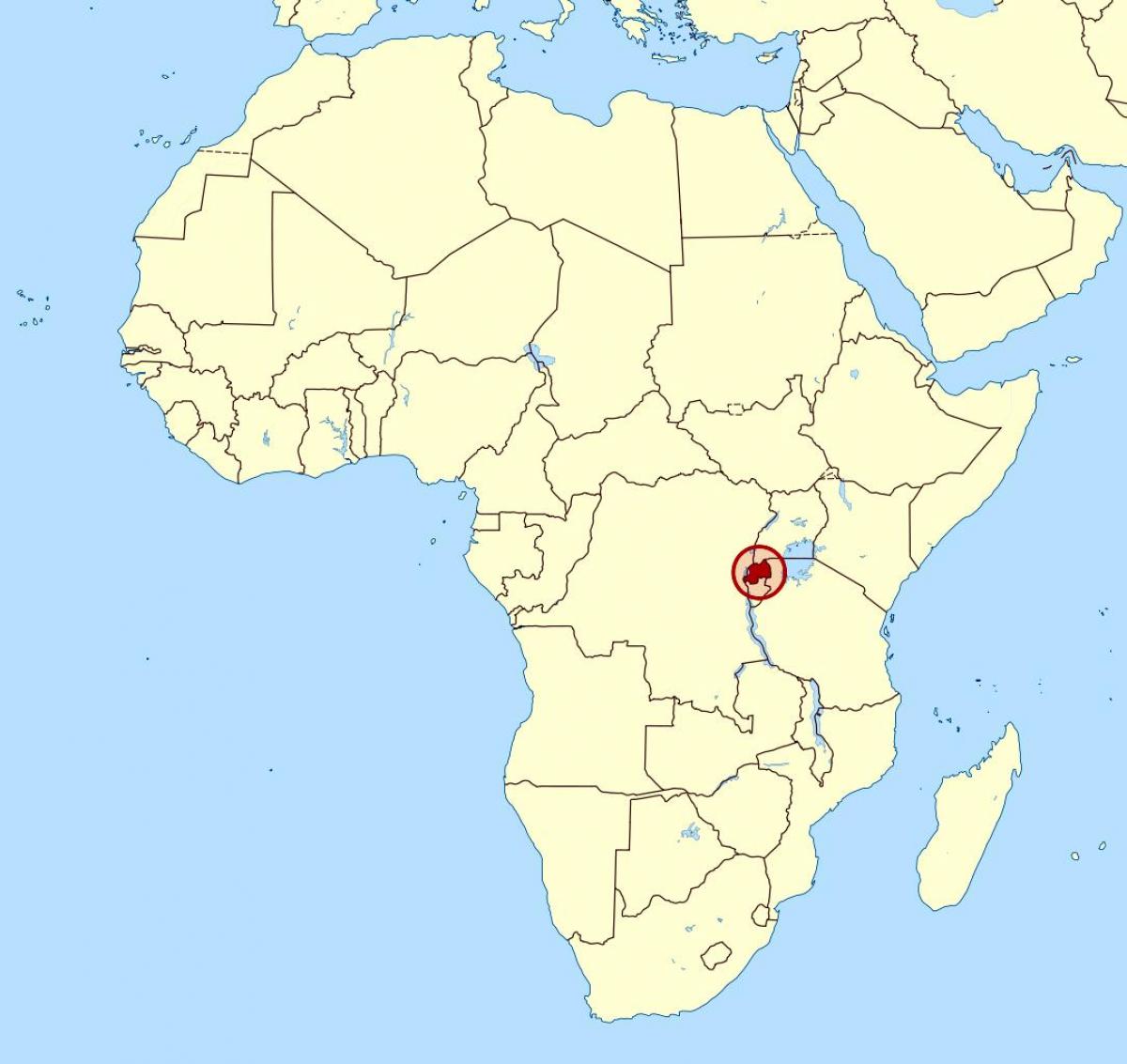 რუკა რუანდაში აფრიკაში